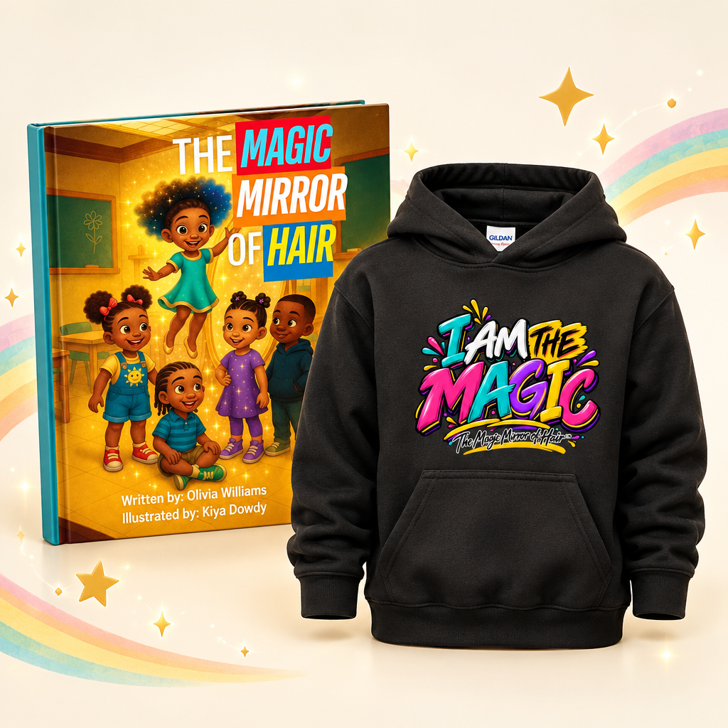 The Magic Mirror of Hair Book + I Am the Magic Toddler Hoodie Bundle
